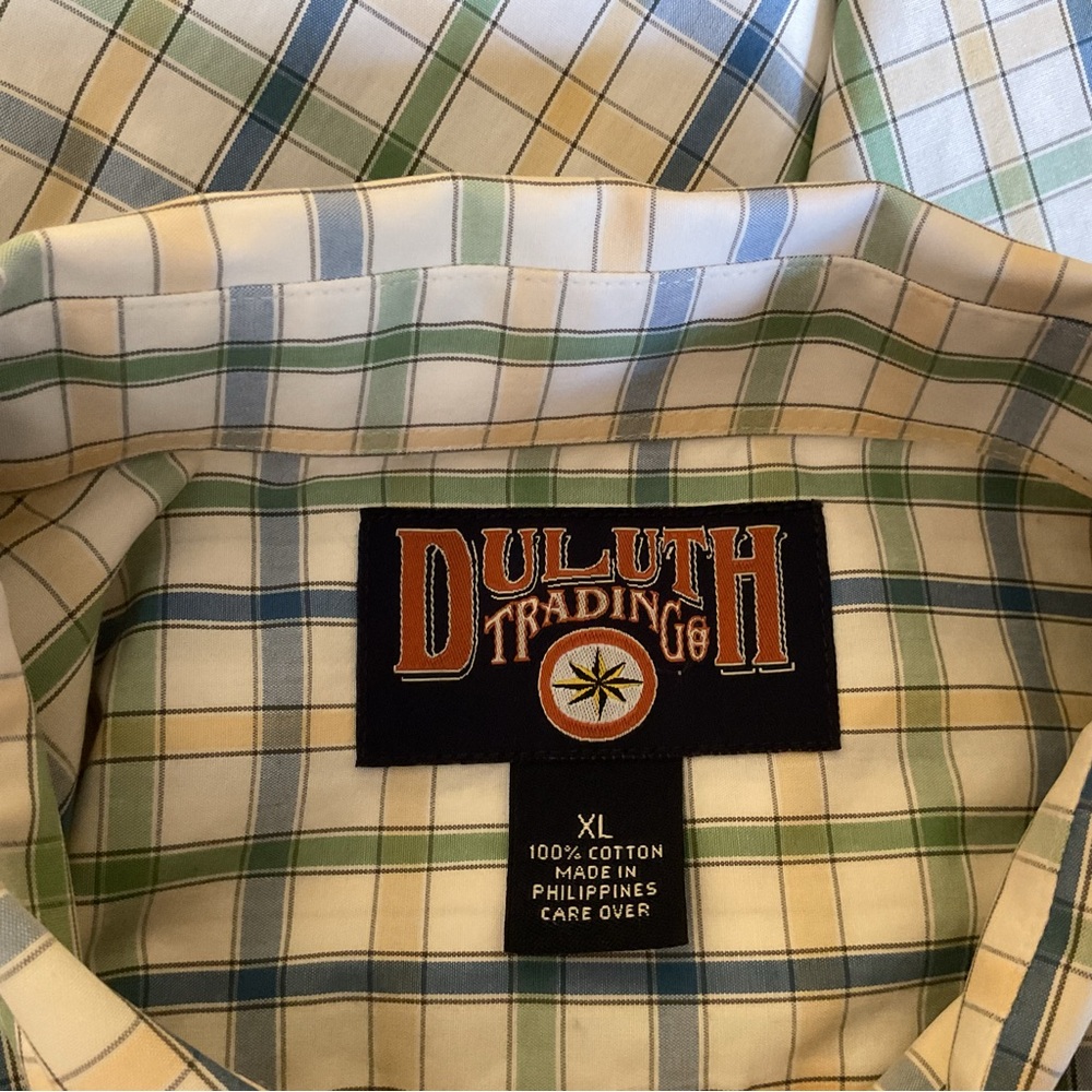 Duluth Trading Men’s Plaid  Button Down Long Sleeve Shirt. Size XL. - Picture 4 of 5